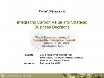 Integrating Carbon Value Into Strategic Business Decisions