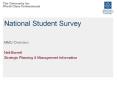 National Student Survey PowerPoint PPT Presentation