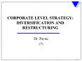 CORPORATE%20LEVEL%20STRATEGY:%20DIVERSIFICATION%20AND%20RESTRUCTURING PowerPoint PPT Presentation