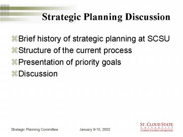 Strategic Planning Discussion