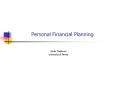 Personal Financial Planning PowerPoint PPT Presentation