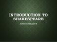 Introduction to Shakespeare PowerPoint PPT Presentation