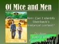 Of Mice and Men PowerPoint PPT Presentation