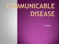 Communicable Disease PowerPoint PPT Presentation