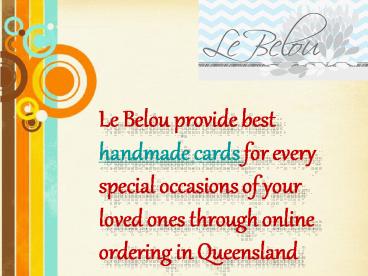 Handmade cards imparts personal touch