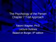 The Psychology of the Person Chapter 7 Trait Approach PowerPoint PPT Presentation