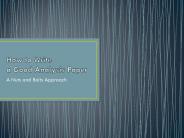 How to Write a Good Analysis Paper