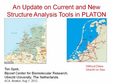 An Update on Current and New Structure Analysis Tools in PLATON