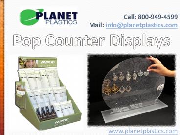 Pop Counter Displays – Planet Plastics