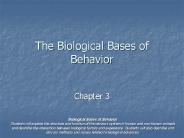 The Biological Bases of Behavior