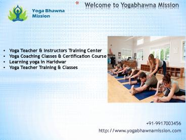 Yoga Teacher & Instructors Training Center Haridwar, India