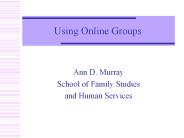 Using Online Groups
