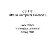 CS 112 Intro to Computer Science II