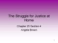 The Struggle for Justice at Home PowerPoint PPT Presentation