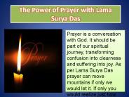 The Power of Prayer with Lama Surya Das
