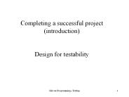 Completing a successful project (introduction)