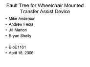 Fault Tree for Wheelchair Mounted Transfer Assist Device