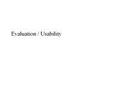Evaluation / Usability