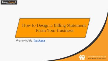How to Design a Billing Statement  From Your Business
