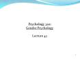 Psychology 320: Gender Psychology Lecture 42 PowerPoint PPT Presentation