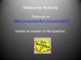 Welcome Activity PowerPoint PPT Presentation