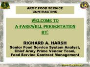 ARMY FOOD SERVICE CONTRACTING