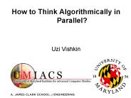 How to Think Algorithmically in Parallel?
