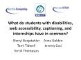 What do students with disabilities, web accessibility, captioning, and internships have in common? PowerPoint PPT Presentation