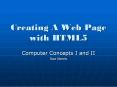 Creating A Web Page with HTML5 PowerPoint PPT Presentation