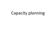 Capacity planning