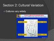 Section 2: Cultural Variation