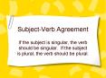 Subject-Verb Agreement PowerPoint PPT Presentation
