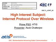 High Interest Subject: Internet Protocol Over Wireless