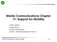 Mobile Communications Chapter 11: Support for Mobility PowerPoint PPT Presentation