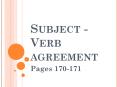 Subject - Verb agreement PowerPoint PPT Presentation