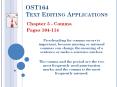 OST164 Text Editing Applications PowerPoint PPT Presentation