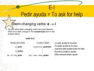 E-I Pedir ayuda = To ask for help