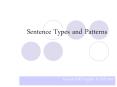 Sentence Types and Patterns PowerPoint PPT Presentation
