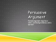 Persuasive Argument