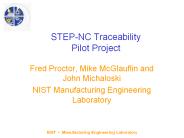 STEP-NC Traceability Pilot Project