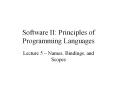 Software II: Principles of Programming Languages PowerPoint PPT Presentation