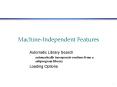 Machine-Independent Features PowerPoint PPT Presentation