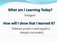 What am I Learning Today?