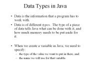 Data Types in Java