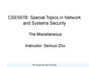 CSE597B: Special Topics in Network and Systems Security