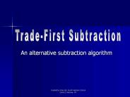 An alternative subtraction algorithm