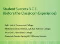 Student Success B.C.E. (Before the Classroom Experience) PowerPoint PPT Presentation