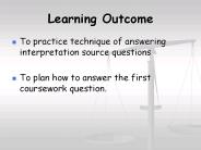 Learning Outcome