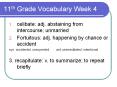 11th Grade Vocabulary Week 4 PowerPoint PPT Presentation