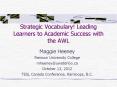 Strategic Vocabulary! Leading Learners to Academic Success with the AWL PowerPoint PPT Presentation
